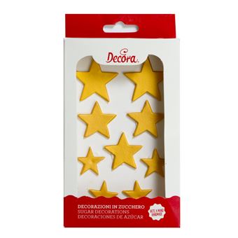 Picture of STARS GOLD SUGAR DECORATIONS X 9